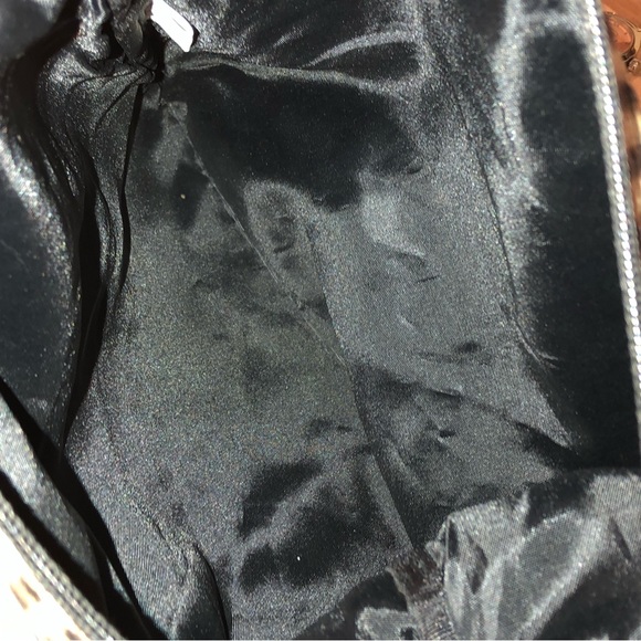 LONGABERGER Black Brown Checkered Crossbody Swing Away Purse - Picture 11 of 13